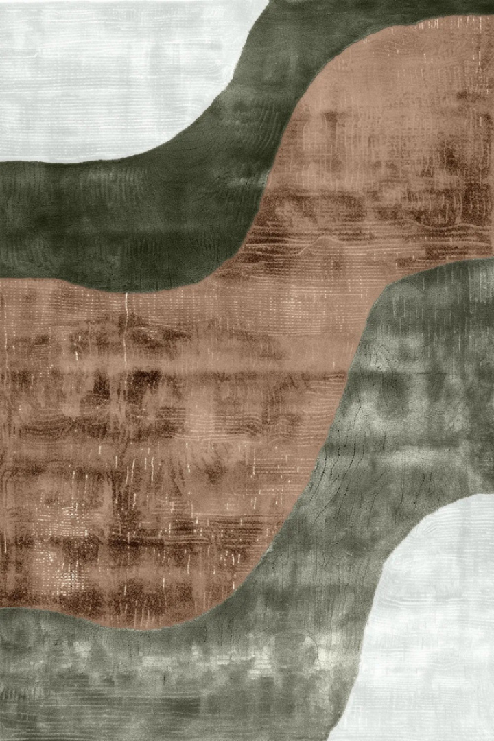 Wiltonmatto \'Barcelona\' 160x230cm - Ruskea/Vaaleanvihreä ryhmässä Sisustus / Matot / Kudotut matot @ Reforma (V10197011)