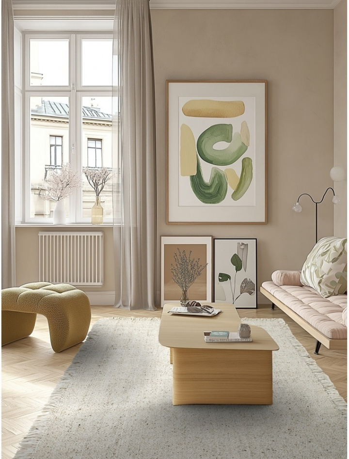 Villamatto \'Dalita\' - Beige ryhmässä Matot / Villamatot @ Reforma (V10198)