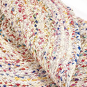 Pyöreä matto \'Flätan\' 80cm - Valkoinen/Multi