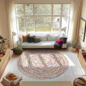 Pyöreä matto \'Flätan\' 120cm - Valkoinen/Multi