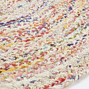 Pyöreä matto \'Flätan\' 120cm - Valkoinen/Multi