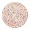 Pyöreä matto \'Flätan\' 200cm - Valkoinen/Multi