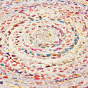 Pyöreä matto \'Flätan\' 200cm - Valkoinen/Multi