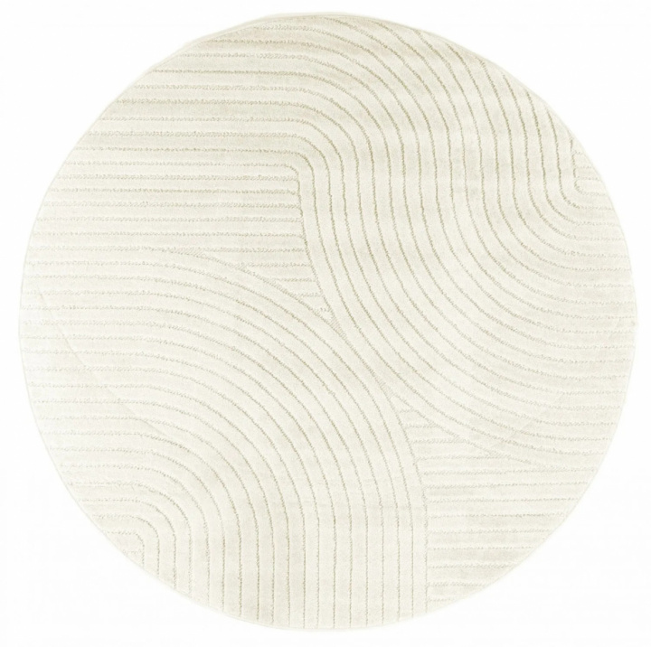 Pyöreä matto \'Devon\' 80cm - Kerma ryhmässä Sisustus / Matot / Kudotut matot @ Reforma (V10200271)