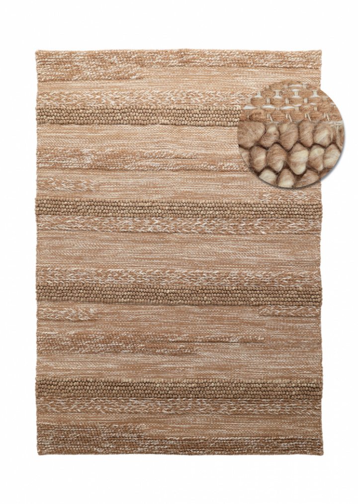 Villamatto \'Almaty\' - Vaaleanruskea ryhmässä Sisustus / Matot / Villamatot @ Reforma (V10201444)