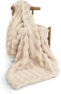 Huopa \'Aranga Bubble Throw\' 130x170cm - Beige