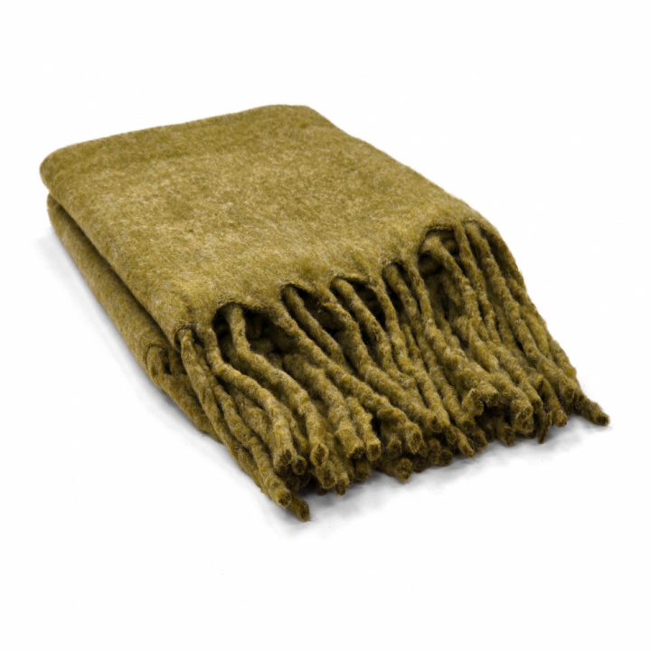 Ruutu \'Samantha\' 130x170cm - Oliivinvihreä ryhmässä Sisustus / Kankaat / Peitot & huovat @ Reforma (V10201726)