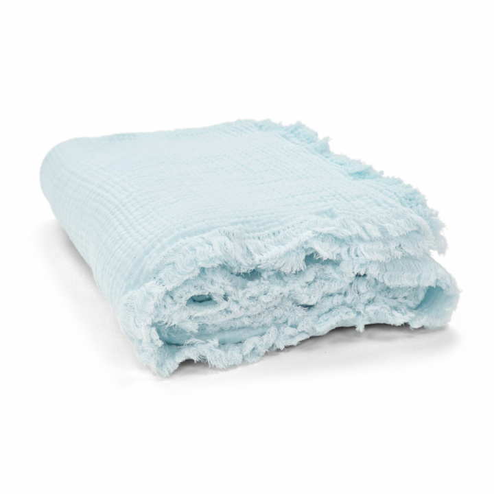 Musliinipeitto \'Dorena\' 130x170cm - Sininen ryhmässä Sisustus / Kankaat / Peitot & huovat @ Reforma (V10201737)