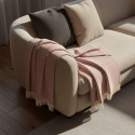 Puuvillapeitto \'Denisa Fishbone\' 130x170cm - Punainen/valkoinen