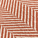 Puuvillapeitto \'Denisa Fishbone\' 130x170cm - Ruskea/valkoinen