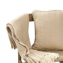 Tyynynpäällinen \'Denisa Fishbone\' 45x45cm - Beige/valkoinen