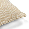 Tyynynpäällinen \'Denisa Fishbone\' 45x45cm - Beige/valkoinen