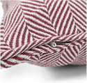 Tyynynpäällinen \'Denisa Fishbone\' 45x45cm - Punainen/valkoinen