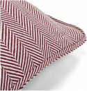 Tyynynpäällinen \'Denisa Fishbone\' 45x45cm - Punainen/valkoinen