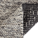 Villamatto \'Talvia Braided Wool\' - Tummanharmaa