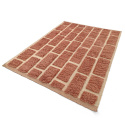 Matto \'Leknes Handwoven Wool\' - Terrakotta