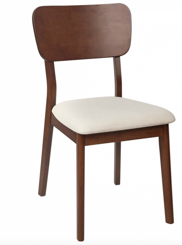 Tuoli \'Larvik\' - Pähkinä/Beige ryhmässä Huonekalut / Istumakalusteet / Tuolit @ Reforma (WS-ND002-walnut-beige)