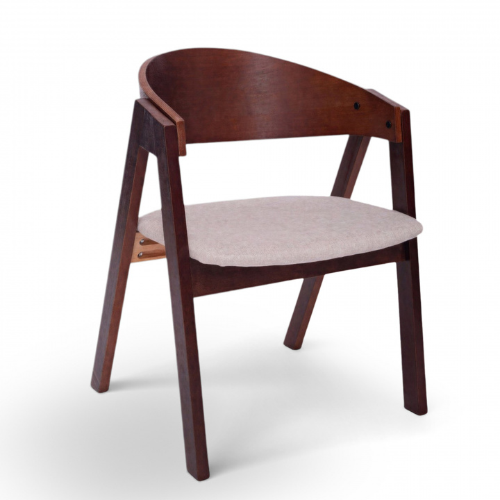 Tuoli \'Voss\' - Pähkinä/Harmaa ryhmässä Huonekalut / Istumakalusteet / Tuolit @ Reforma (WS-ND006-walnut-grey)