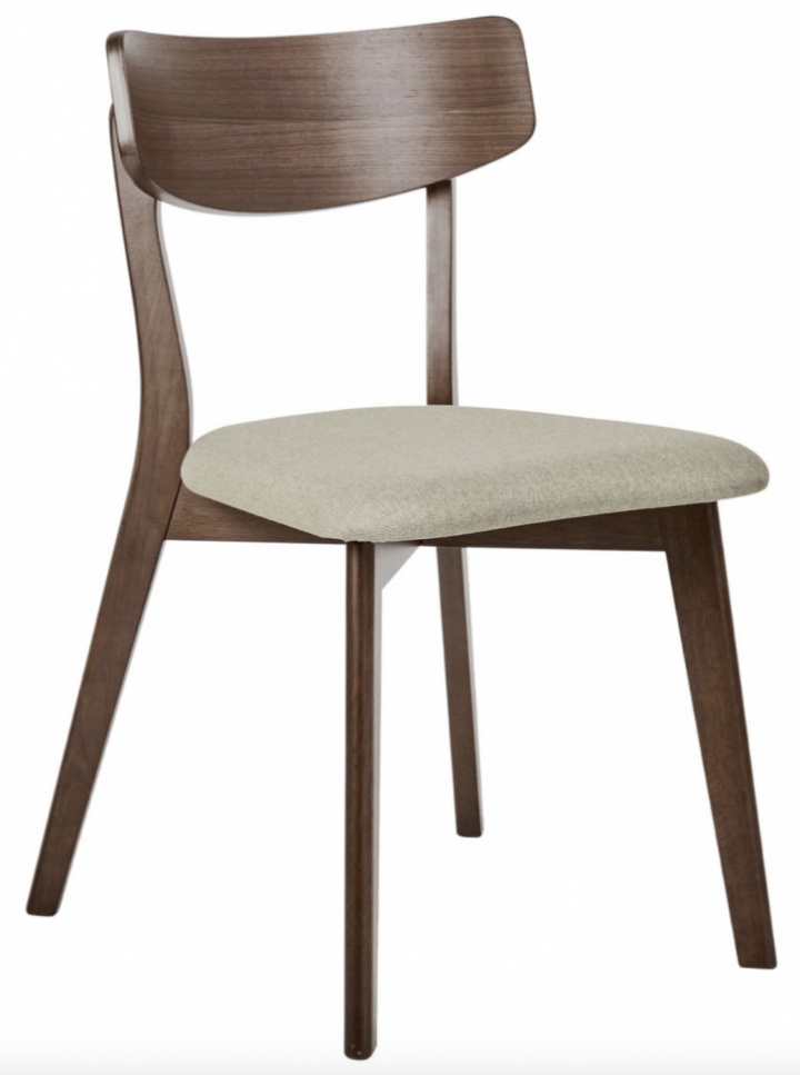 Tuoli \'Narvik\' - Pähkinä/Beige ryhmässä Huonekalut / Istumakalusteet / Tuolit @ Reforma (WS-ND008-walnut-beige)