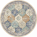 Pyöreä matto \'Bohemia\' 120cm - Sininen/Multi