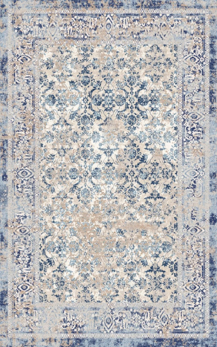 Wilton-matto \'Denizli\' 160x230cm - Sininen ryhmässä Sisustus / Matot / Kudotut matot @ Reforma (X10116529)