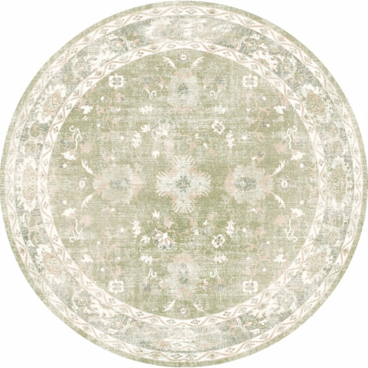 Pyöreä matto \'Gombalia\' 160cm - Vaaleanvihreä ryhmässä Sisustus / Matot / Kudotut matot @ Reforma (X10116622)