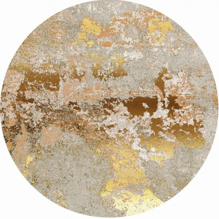 Pyöreä matto \'Elena\' 120cm - Beige/Kulta ryhmässä Sisustus / Matot / Kudotut matot @ Reforma (X10116660)