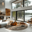 Pyöreä matto \'Siliana\' 200cm - Beige