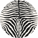 Pyöreä matto \'Zebra\' 160cm - Musta/Valkoinen