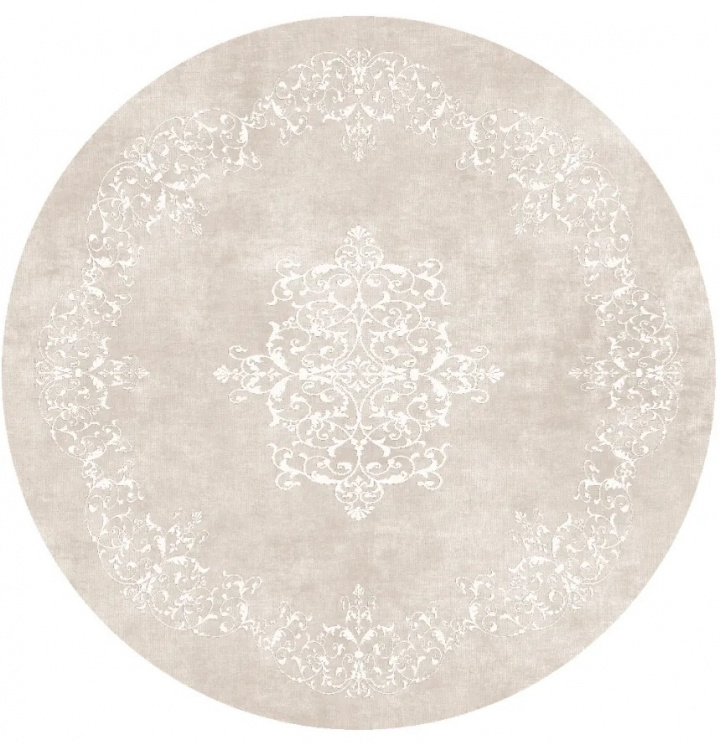 Pyöreä matto \'Santi\' 120cm - Beige/Valkoinen ryhmässä Sisustus / Matot / Kudotut matot @ Reforma (X10116904)