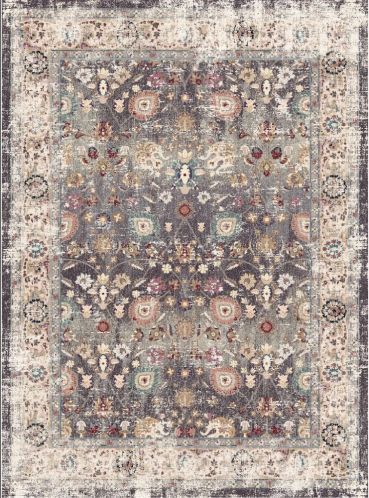 Wiltonmatto \'Bouhjar\' 240x340cm - Harmaa/Multi ryhmässä Sisustus / Matot / Kudotut matot @ Reforma (X10116929)