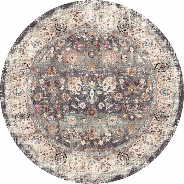Pyöreä matto \'Bouhjar\' 200cm - Harmaa/Multi ryhmässä Sisustus / Matot / Kudotut matot @ Reforma (X10116943)