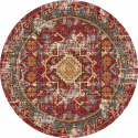 Pyöreä matto \'Idri\' 120cm - Punainen/Monivärinen