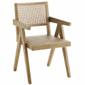 Tuoli \'Wooden rattan\' - Luonnonvärinen