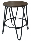 Jakkara \'Rustic\' 45cm - Puu/Teräs
