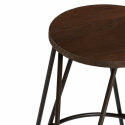 Jakkara \'Rustic\' 65cm - Puu/Teräs
