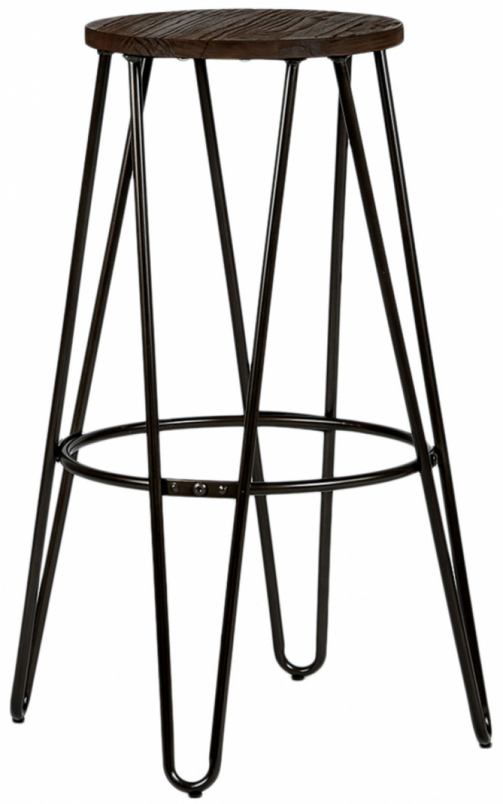 Jakkara \'Rustic\' 75cm - Puu/Teräs ryhmässä Huonekalut / Istumakalusteet / Jakkarat @ Reforma (YD-G30-W)