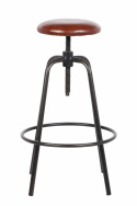 Baarihylly \'Industrial\' - Rauta/Nahka