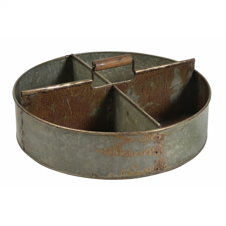 Vintage laatikko kahvalla \'Agustin\' - Rauta/Patina ryhmässä Huonekalut / Hyllyt & säilytys / Pienet säilytysratkaisut @ Reforma (m16427)