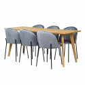 Ruokaryhmä \'Nordic Elegant\' - 1 Pöytä & 6 Tuolia