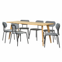 Ruokaryhmä \'Nordic Kungsholmen\' - 1 Pöytä & 6 Tuolia