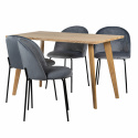 Ruokaryhmä \'Nordic Elegant\' - 1 Pöytä & 4 Tuolia